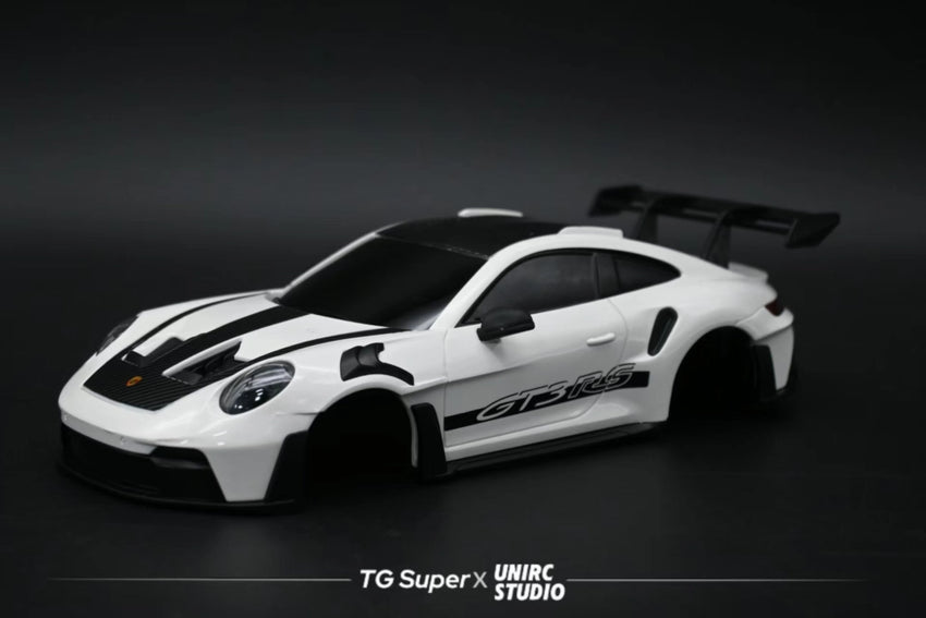 GT55 1/24 Scale GT3 RS Sports Car Body – Racing Edition – 109mm Wheelbase (White)