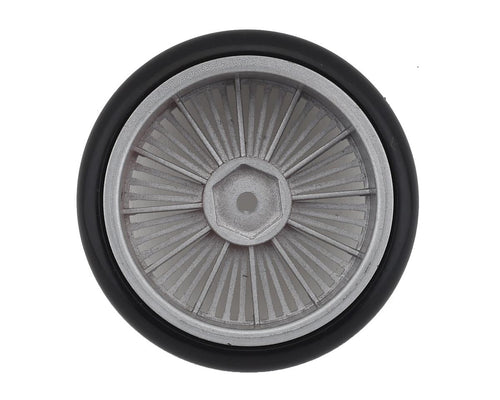 Firebrand RC OG D Pre-Mounted Slick Drift Tires (4) (Chrome) w/Firesickle Tires, 12mm Hex & 3mm Offset