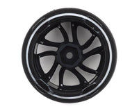 Firebrand RC Superskunk D2 Pre-Mounted Slick Drift Tires (4) (White/Black) w/D2 Tires, 12mm Hex & 3mm Offset