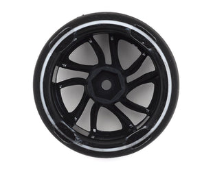 Firebrand RC Superskunk D2 Pre-Mounted Slick Drift Tires (4) (White/Black) w/D2 Tires, 12mm Hex & 3mm Offset