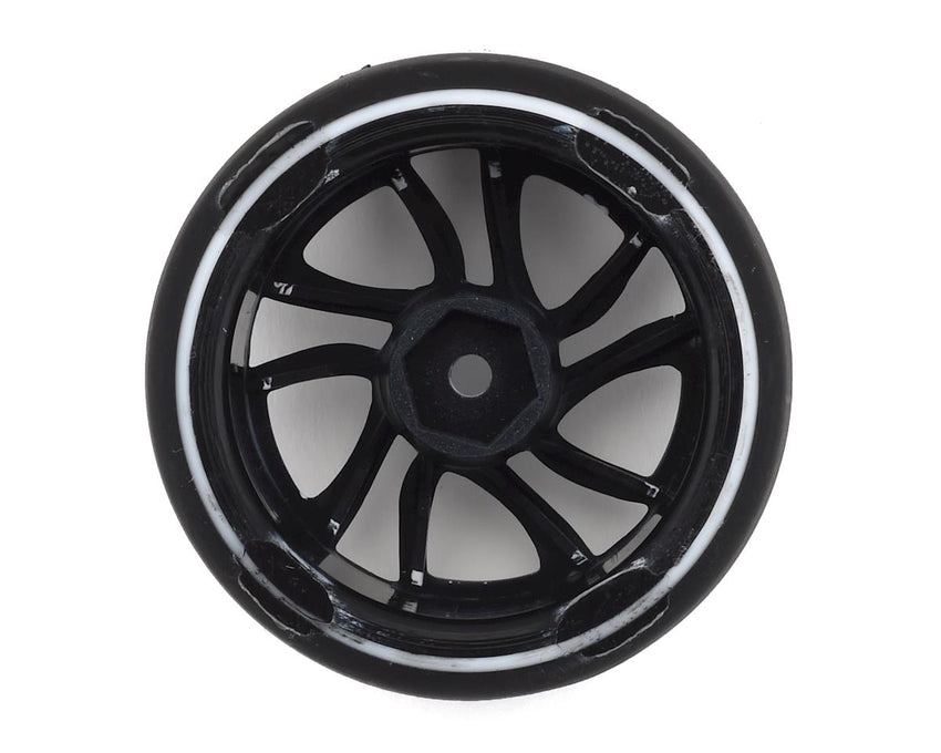 Firebrand RC Superskunk D2 Pre-Mounted Slick Drift Tires (4) (White/Black) w/D2 Tires, 12mm Hex & 3mm Offset