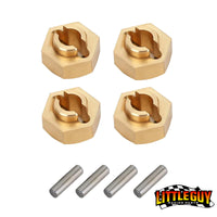 LGRP® 3mm Brass Wheel Hex Adapters (4)
