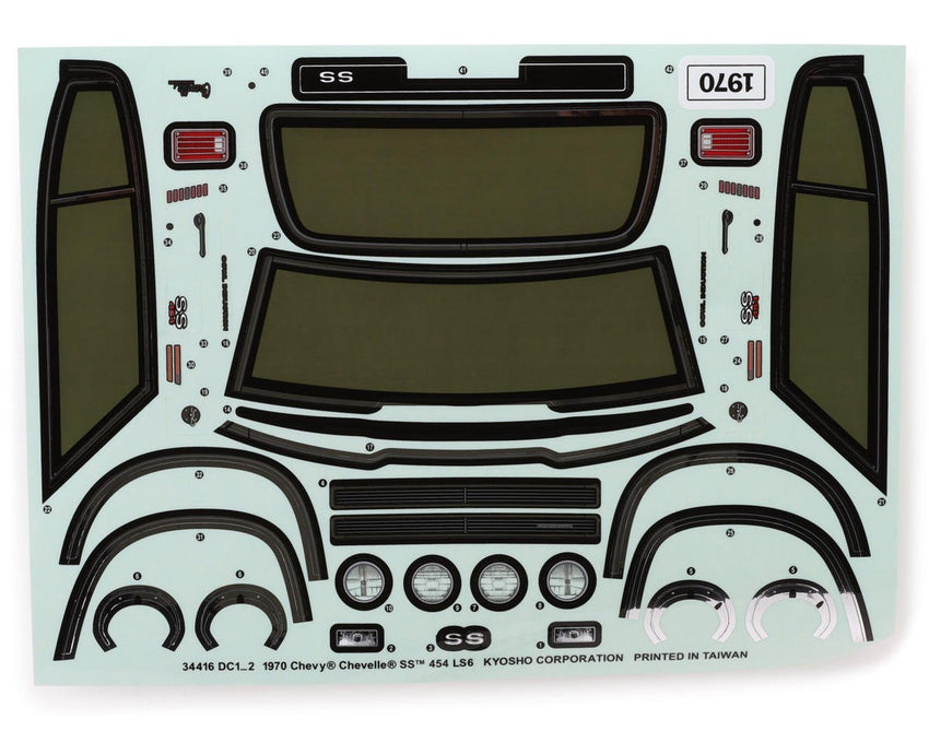 Kyosho Fazer Mk2 FZ02L 1/10 Chevy® Chevelle® SS™ 454 LS6 Body Set (Clear)