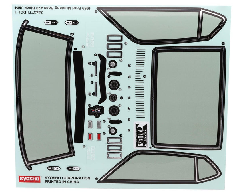 Kyosho Fazer Mk2 1969 Ford Mustang Boss 429 Body Set (Clear)
