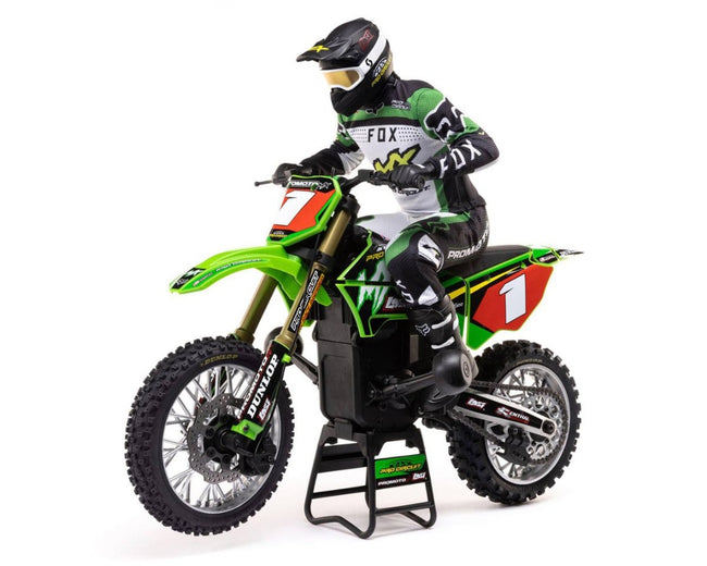 Losi 1/4 Promoto-MX Motorcycle RTR, Green *w/upgrade bundle*