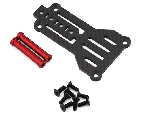 MST RMX 4 Carbon Fiber Lightweight Rear Upper Deck Mount Plate w/Aluminum Posts