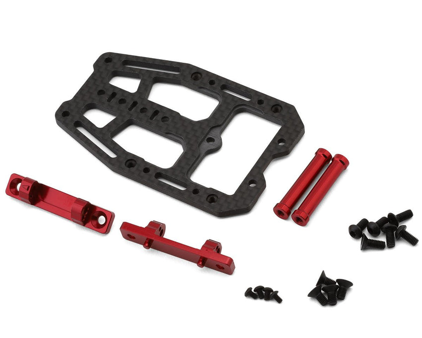 MST RMX 4 Carbon Fiber Lightweight Front Bulkhead Upper Plate Set w/Aluminum Posts