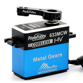 Powerhobby 633MCW High Voltage Waterproof Coreless Steel Gear Servo / Aluminum Case