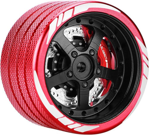 Powerhobby Red Aluminum RC Hand Steering Wheel w/ Brake Disk Flysky NB4