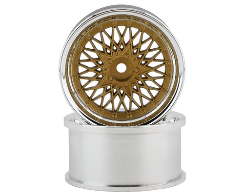 RC Art SSR Formula Mesh 19 Drift Wheels (Gold) (2) (6mm Offset) w/12mm Hex