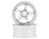 RC Art SSR Professor SPX 5-Split Spoke Drift Wheels (Matte Silver) (2) (8mm Offset) w/12mm Hex