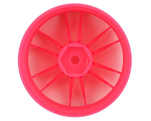 REVE D Drift Wheel UL12, 6mm Offset w/ 12mm Hex, Fluorescent Pink (2)