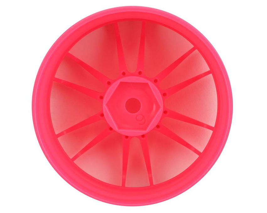 REVE D Drift Wheel UL12, 6mm Offset w/ 12mm Hex, Fluorescent Pink (2)