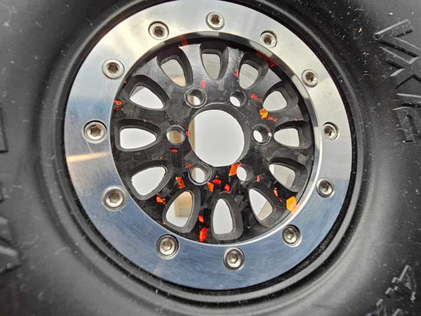 Sinful Vision RC 1.9 Beadlock Barrels WITH 1.9 Corrupt Carbon Works Faces (4)