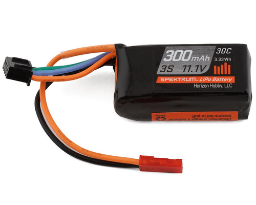 Spektrum 3S 11.1V 300mAh 30C LiPo Battery: RCY