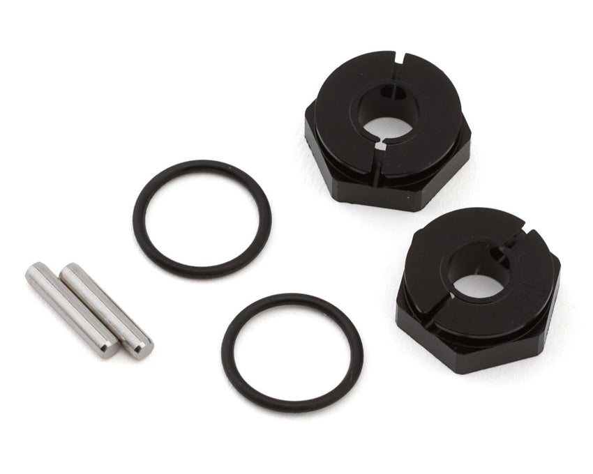 Topline Aluminum 12mm Wheel Hex Hubs (Neo Black) (2) (6mm Offset)
