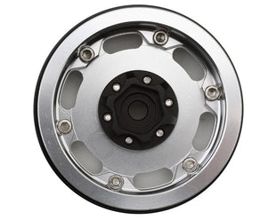 Treal Metal 1.9 Beadlock Wheel Rims 4pcs Vintage Design Wheel Hub for Wagon Wheel 1:10 RC Crawler -Type G Silver