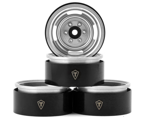 Treal Hobby Type P 1.9" Heavy Duty Vintage Style Wheels (Silver) (4)