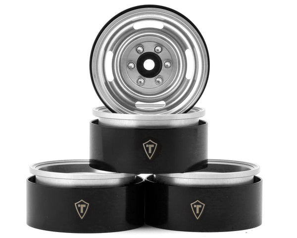 Treal Hobby Type P 1.9" Heavy Duty Vintage Style Wheels (Silver) (4)