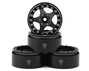 Treal 1.9 Wheels (4pcs) Beadlock Crawler Wheels for 1:10 Scale RC Truck-Type E Black/Gray