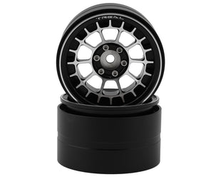 Treal 2.2" Type-A Beadlock Wheels (Black/Silver) (2)