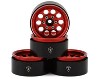 Treal Hobby 1.9" Type F 10-Hole Aluminum Crawler Beadlock Wheels (Red) (4)