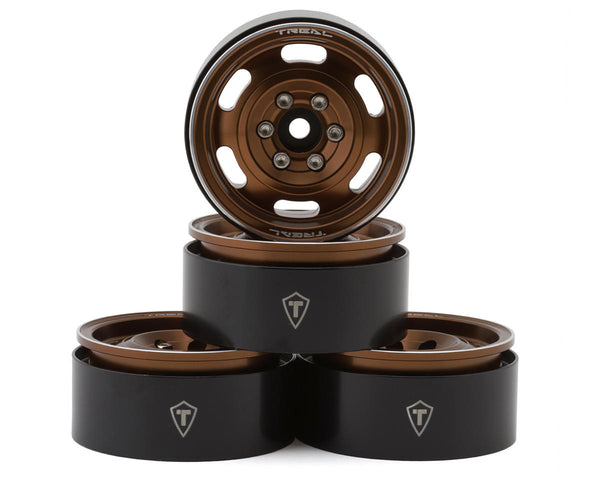 Treal Hobby Type G 1.9" Vintage Wagon Beadlock Wheels (Copper) (4)