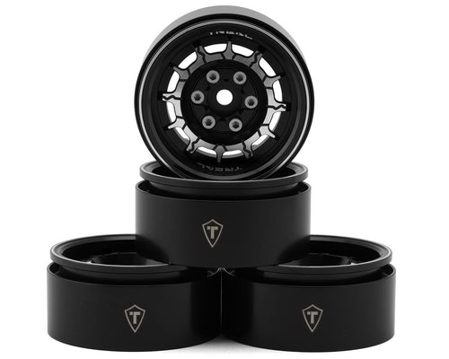 Treal Hobby 1.9" Type-M Aluminum Crawler Beadlock Wheels (Black) (4)