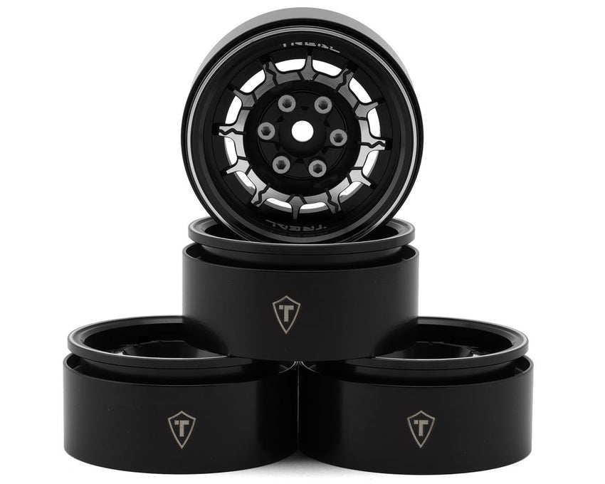 Treal Hobby 1.9" Type-M Aluminum Crawler Beadlock Wheels (Black) (4)