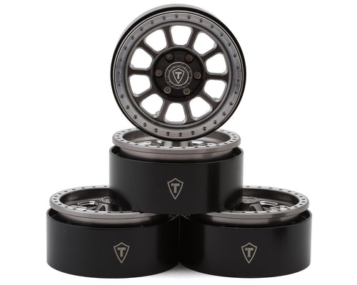 Treal Hobby 1.9" Type C Multi-Spoke Aluminum Crawler Beadlock Wheels (Titanium) (4)