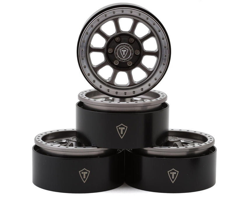 Treal Hobby 1.9" Type C Multi-Spoke Aluminum Crawler Beadlock Wheels (Titanium) (4)