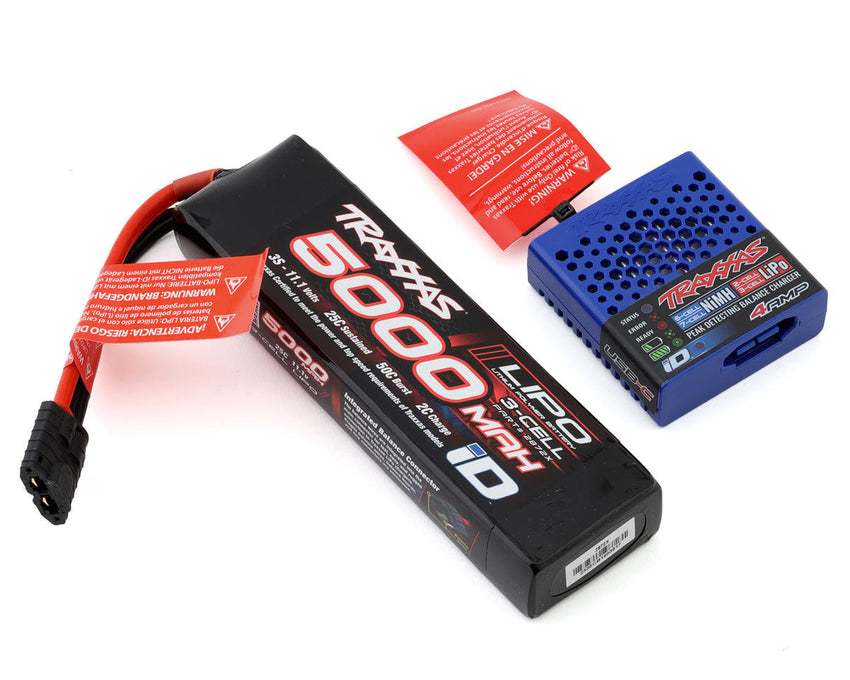 Traxxas 3S 25C LiPo Battery (11.1V/5000mAh) Completer Pack w/Traxxas ID 4Amp USB-C Charger