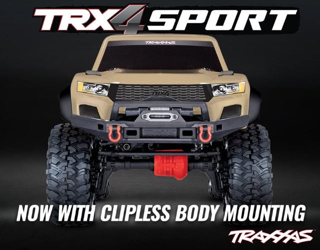 Traxxas TRX-4 Sport 1/10 Scale Trail Rock Crawler w/XL-5 HV ESC & TQ 2.4GHz Radio & Clipless Body, Red