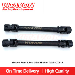 VITAVON HD Steel Front & Rear Drive Shaft for Axial SCX6 1/6