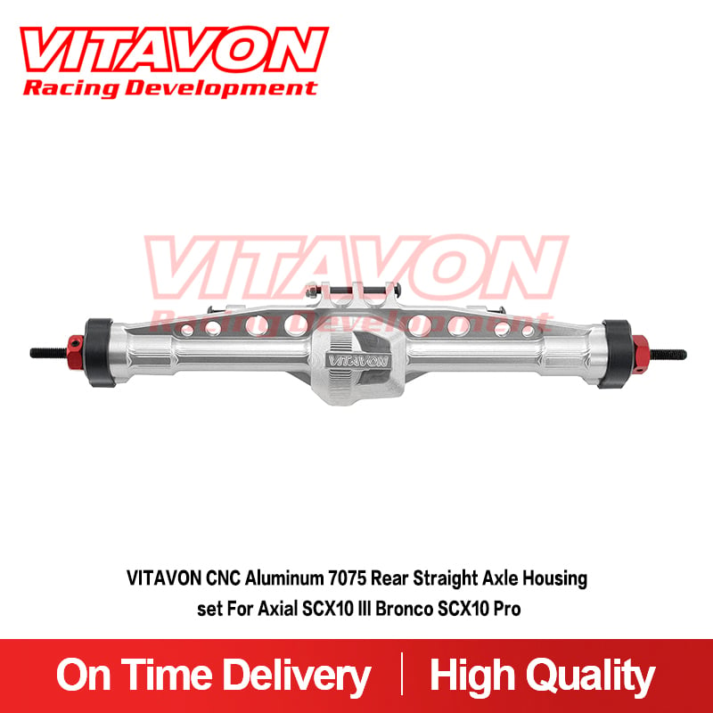 VITAVON CNC Aluminum 7075 Front & Rear Axle Housing Set for Axial SCX10 III, Bronco, CJ7