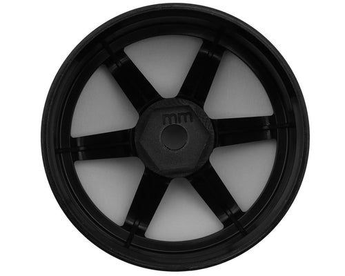Yokomo 6-Spoke Drift Wheels (Black) (2) (7mm Offset)