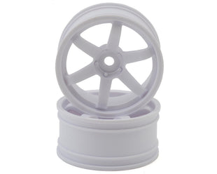 Yokomo 6-Spoke Drift Wheels (White) (2) (7mm Offset)