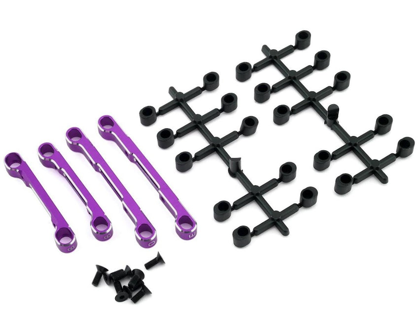 Yokomo Aluminum Adjustable Drift Suspension Mount Set, Purple