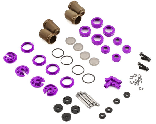 Yokomo YD-2 Super Low Friction (SLF) Aluminum Big Bore Kashima Coated Drift Shock Set (Purple)
