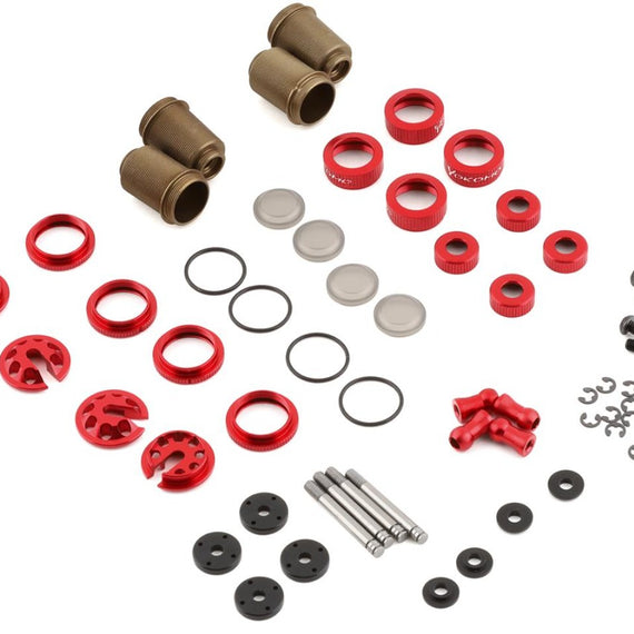 Yokomo YD-2 Super Low Friction Aluminum Big Bore Shock Set (Red)