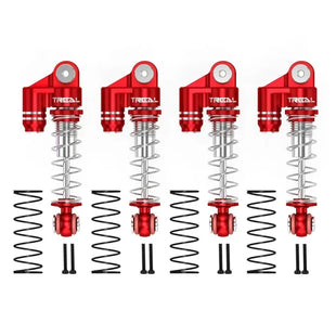 Treal SCX24 Aluminum Shocks Threaded (4P) for Axial 1/24 Truck, Red