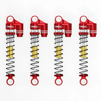 TREAL SCX24 Shocks 43mm Tele Shock Vibration Damper(4) for 1/24 Axial SCX24 Bronco Gladiator C10 Deadbolt, Red