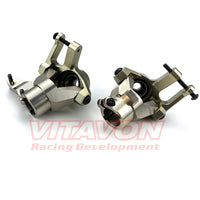 VITAVON SCX6 CNC Alu #7075 Front Knuckle & C Hub for Axial SCX6 Jeep 1/6 (Titanium)