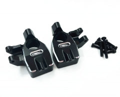 Treal Front Inner Portal Covers Steering Knuckles Aluminum 7075 for Axial Capra UTB/SCX10 III Black