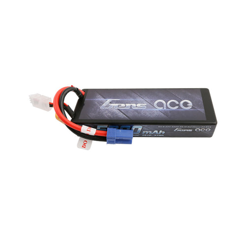 Gens Ace 5000mAh 7.4V 50C 2S1P HardCase Lipo Battery Pack 24# With EC5 Plug For RC Car