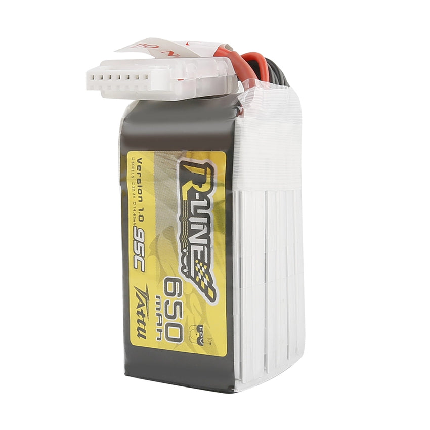 Tattu R-Line 650mAh 22.2V 95C 6S1P Lipo Battery Pack With XT30 Plug