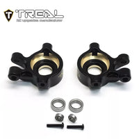 TREAL Brass Front Steering Knuckles Set 9.7g/pc (2P) L&R Heavy Weight Upgrades for 1/18 Defender Bronco: TRX-4M, TRX4M