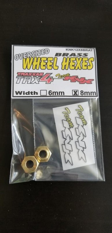 Team KNK 12mm x 8mm Brass Hex TRX4 (2 pcs)