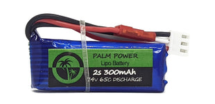 Palm Beach Bots Palm Power 2S 300mAh 65C Lipo Battery