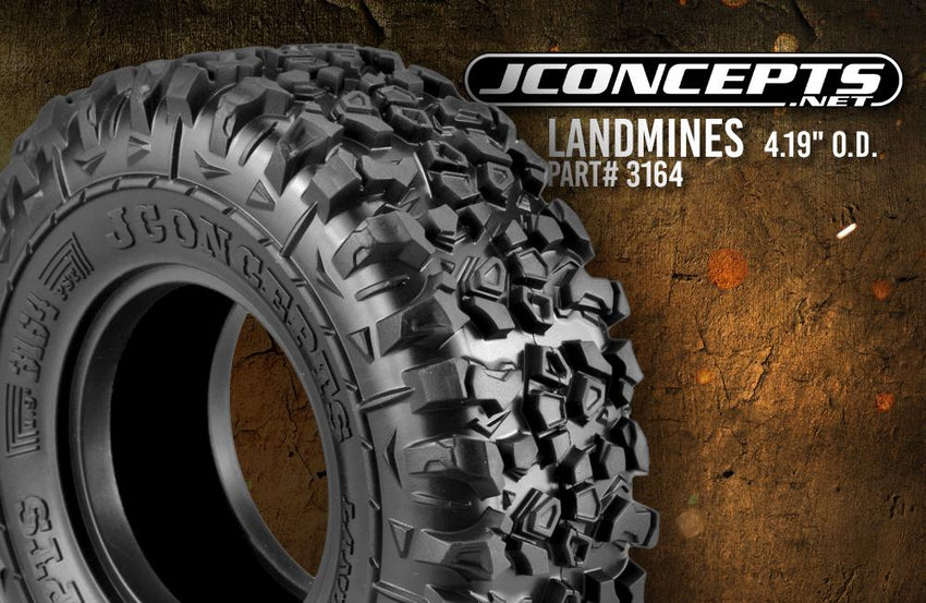 JConcepts 4.19" Landmines 1.9 All Terrain Crawler Tires, Green Compound (2)